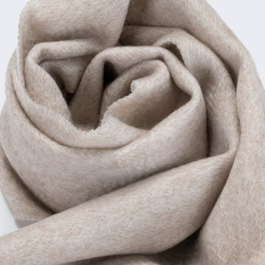 Sciarpa  "Biella Frange"  colore oyster