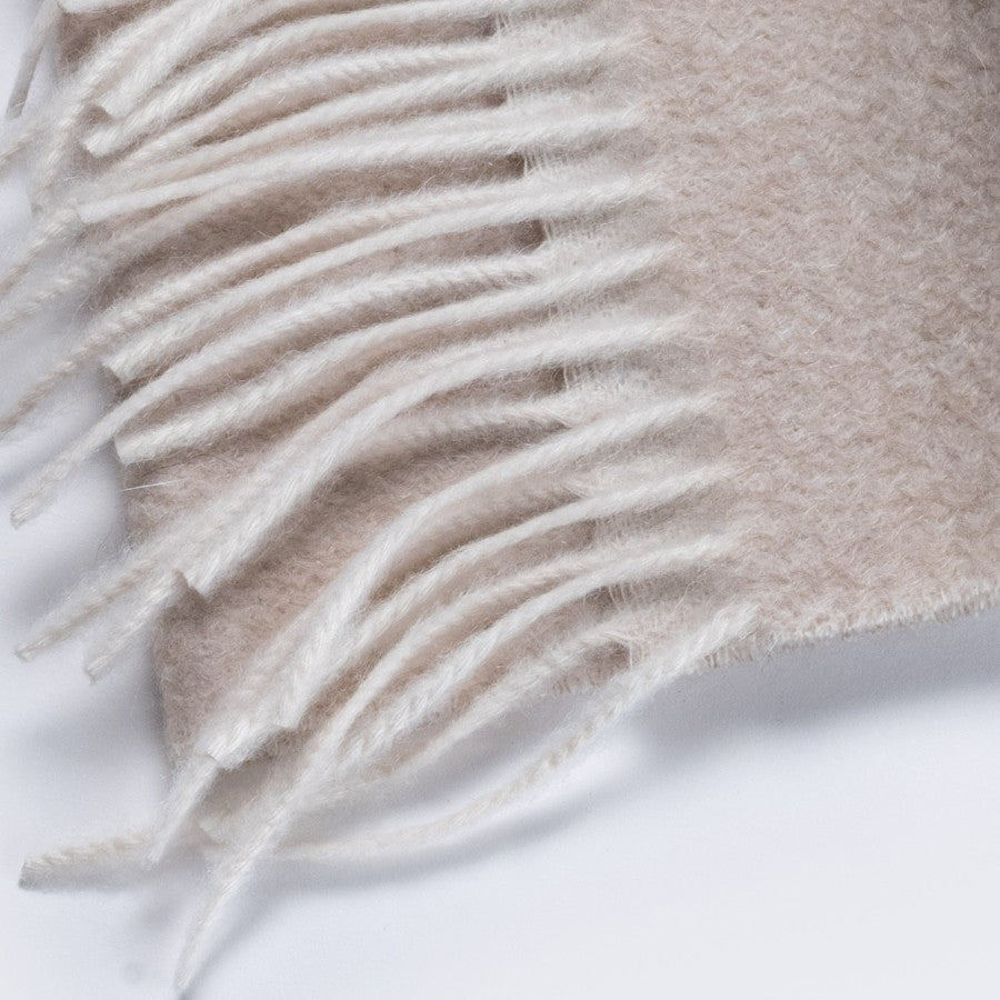 Sciarpa  "Biella Frange"  colore oyster