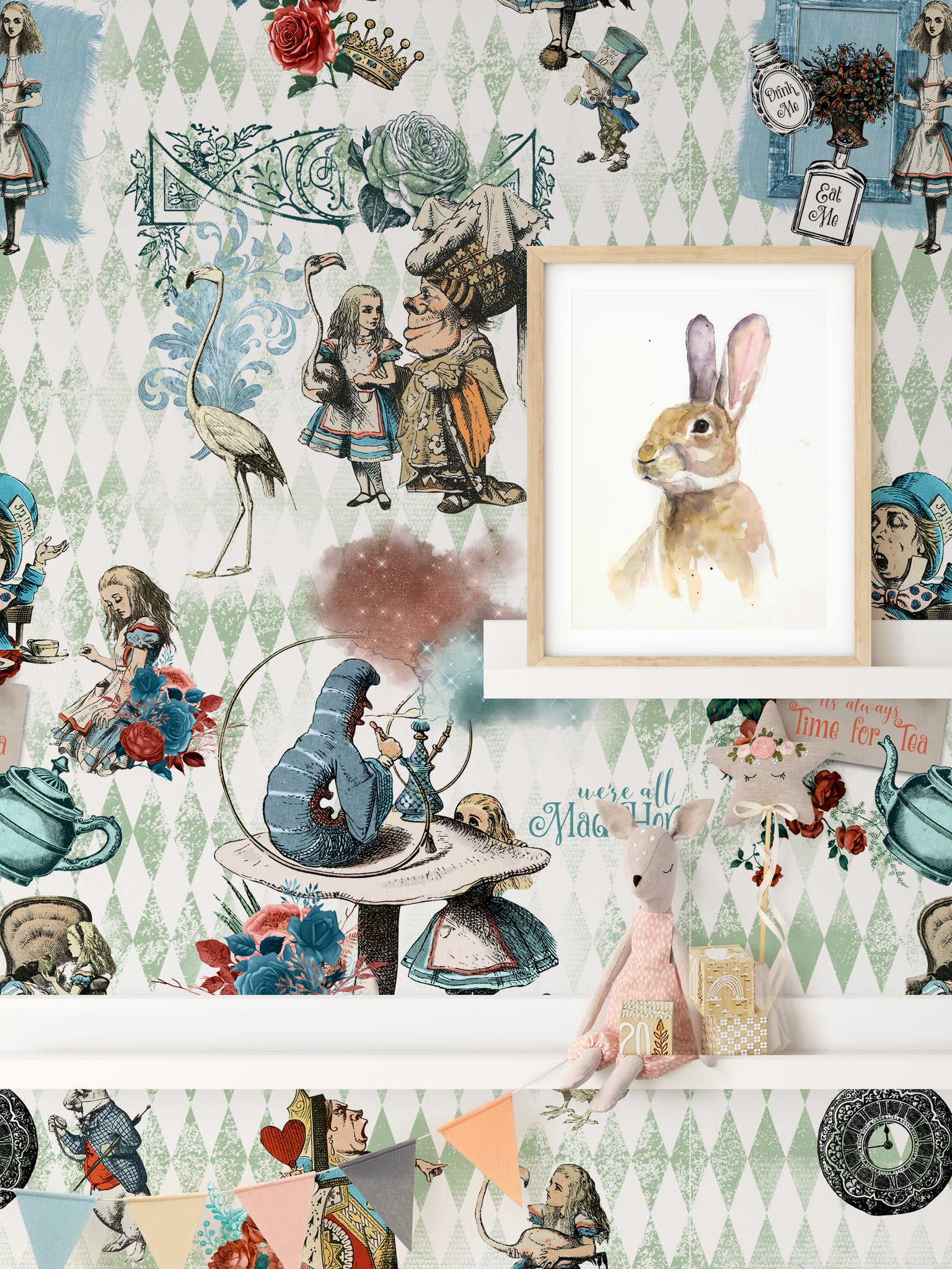 Carta da Parati Alice nel Paese delle Meraviglie - 8 fogli - 5,60 mq