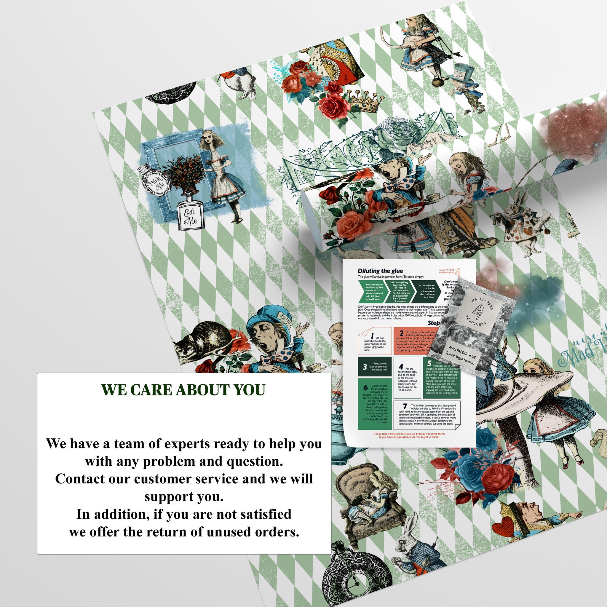 Carta da Parati Alice nel Paese delle Meraviglie - 8 fogli - 5,60 mq