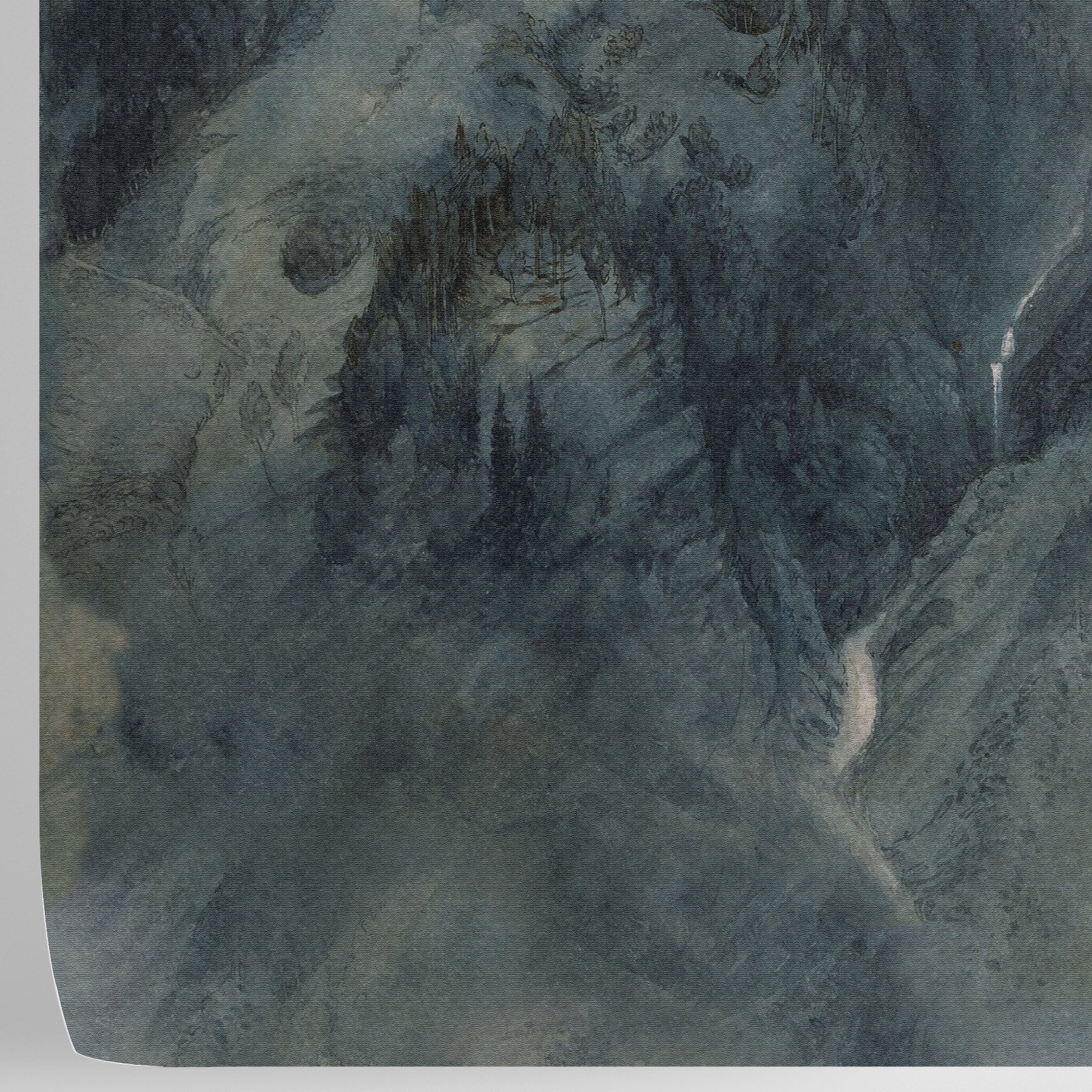 Carta da Parati Paesaggio Montano Vintage - 2 rotoli di carta 90 cm x 260 cm - 4.68 mq