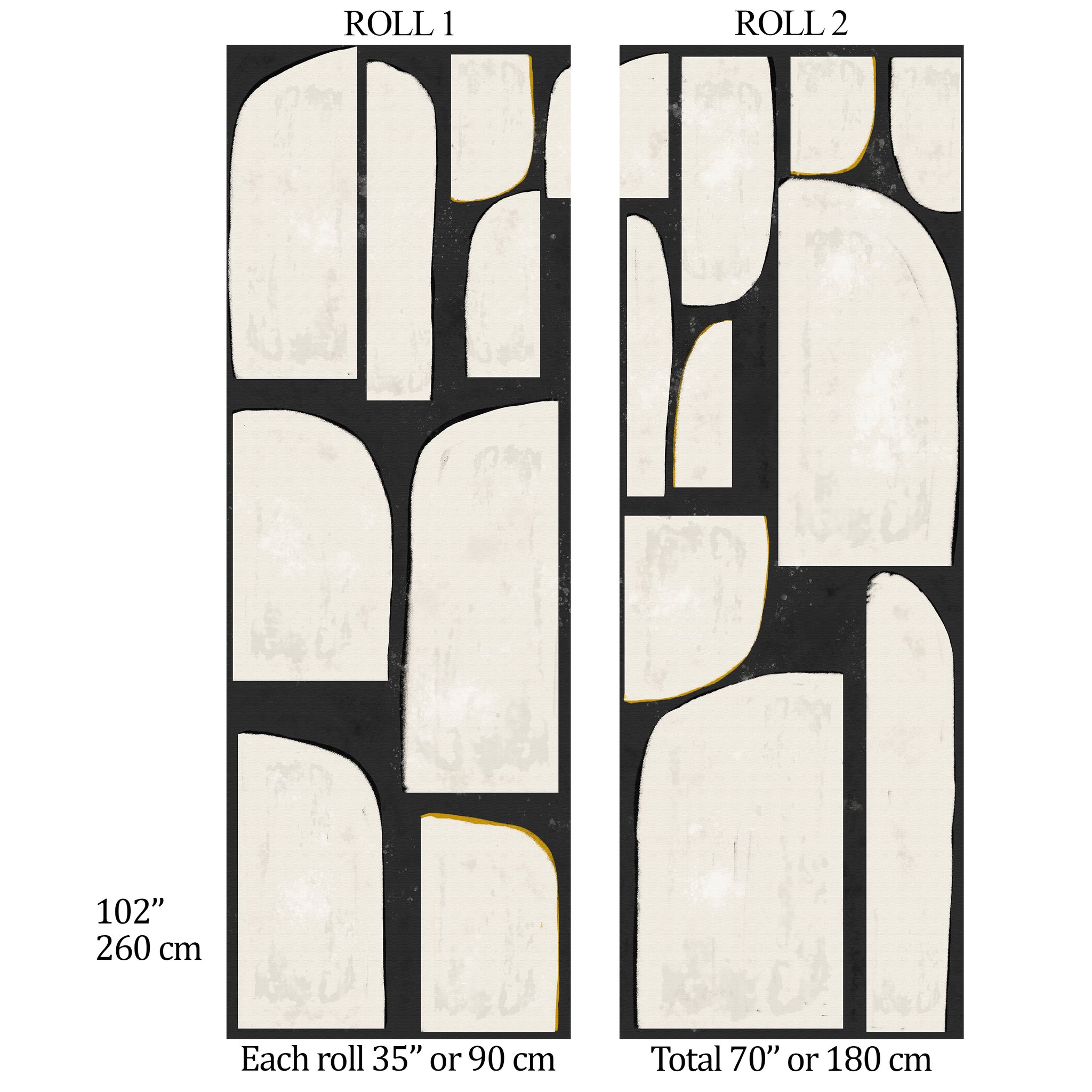 Carta da Parati Astratta Minimalista - 2 rotoli di carta 90 cm x 260 cm - 4.68 mq