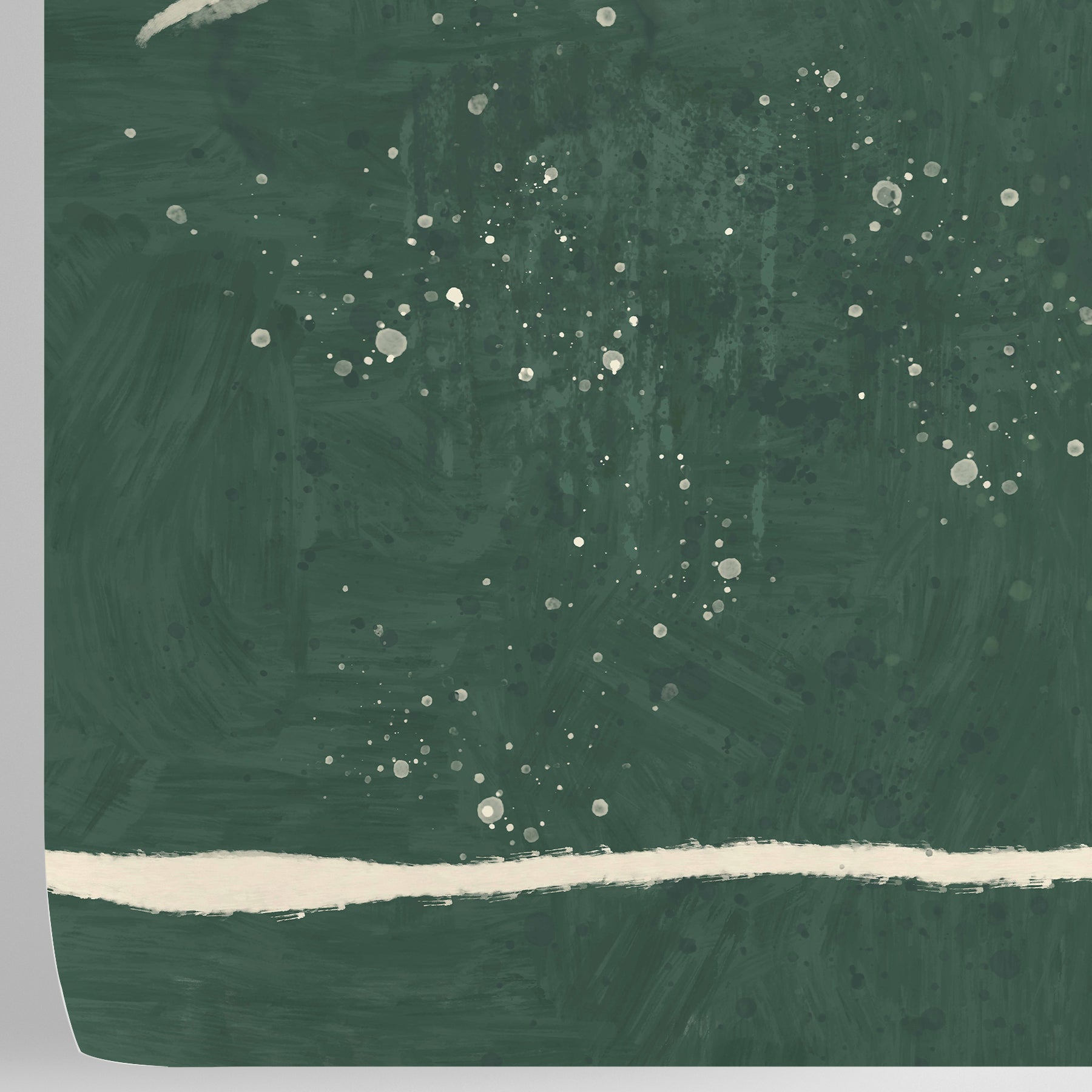 Carta da Parati Verde con Pennellate Astratte - Decorazione Murale Moderna con Effetto Acquerello - 2 rotoli di carta 90 cm x 260 cm - 4.68 mq