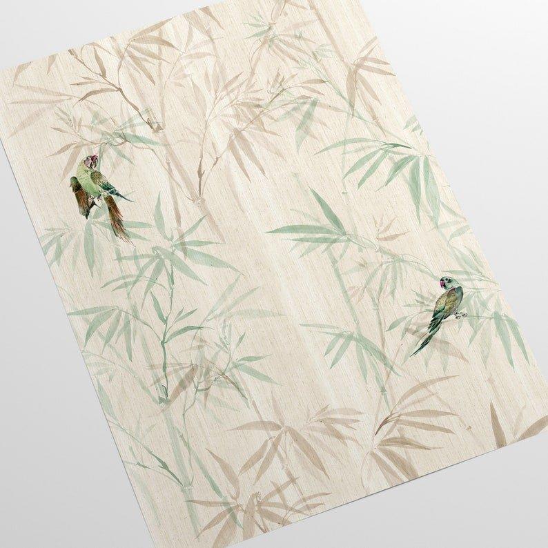 Carta da Parati Foresta Giapponese Bamboo - 8 fogli - 5,60 mq