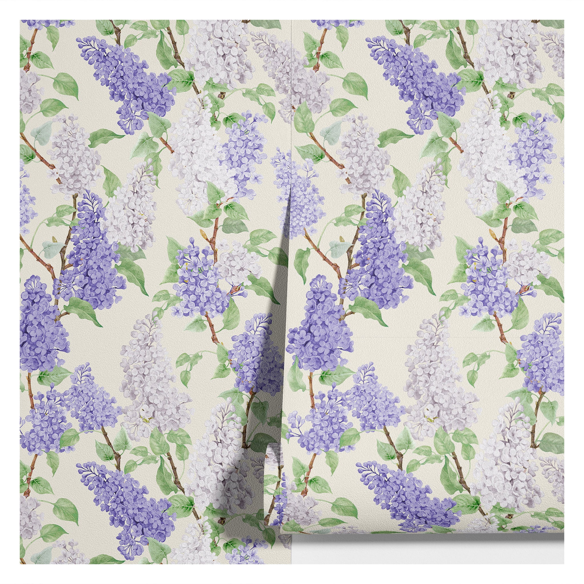 Carta da Parati Floreale con Glicini Viola e Lilla - Design Fresco e Romantico - 2 rotoli di carta 90 cm x 260 cm - 4.68 mq