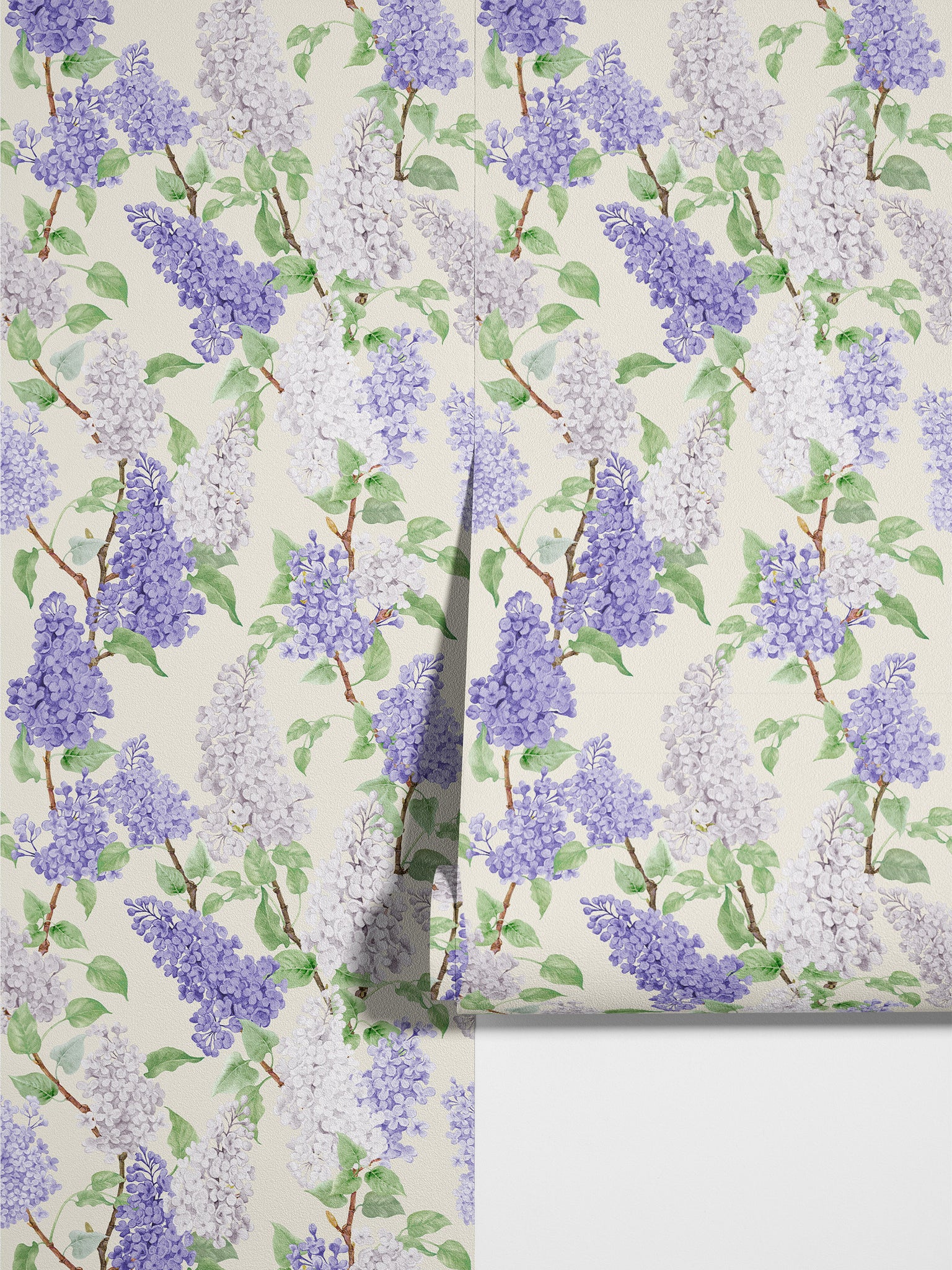 Carta da Parati Floreale con Glicini Viola e Lilla - Design Fresco e Romantico - 2 rotoli di carta 90 cm x 260 cm - 4.68 mq