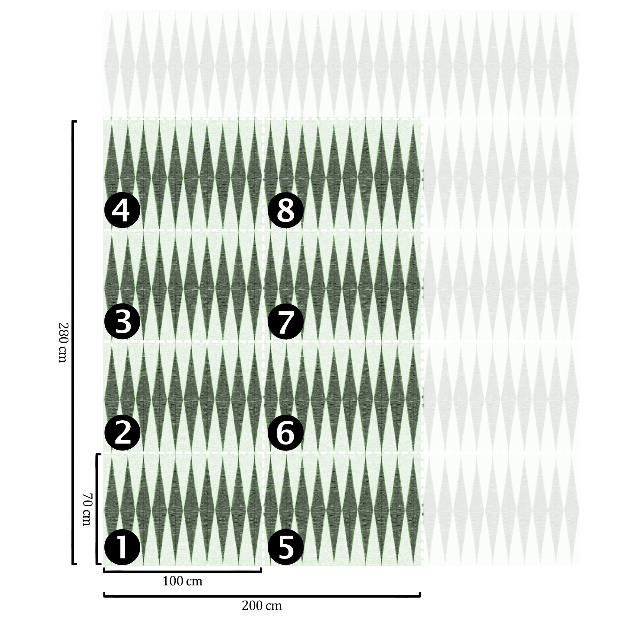 Carta da Parati Chevron - 8 fogli - 5,60 mq