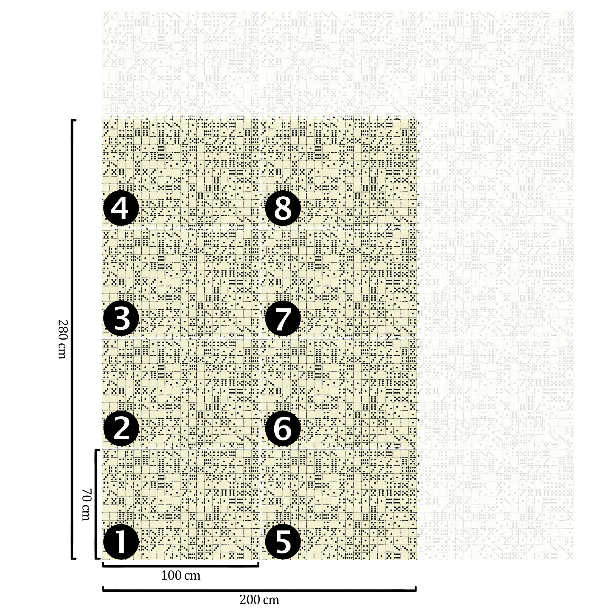 Carta da Parati Domino - 8 fogli - 5,60 mq