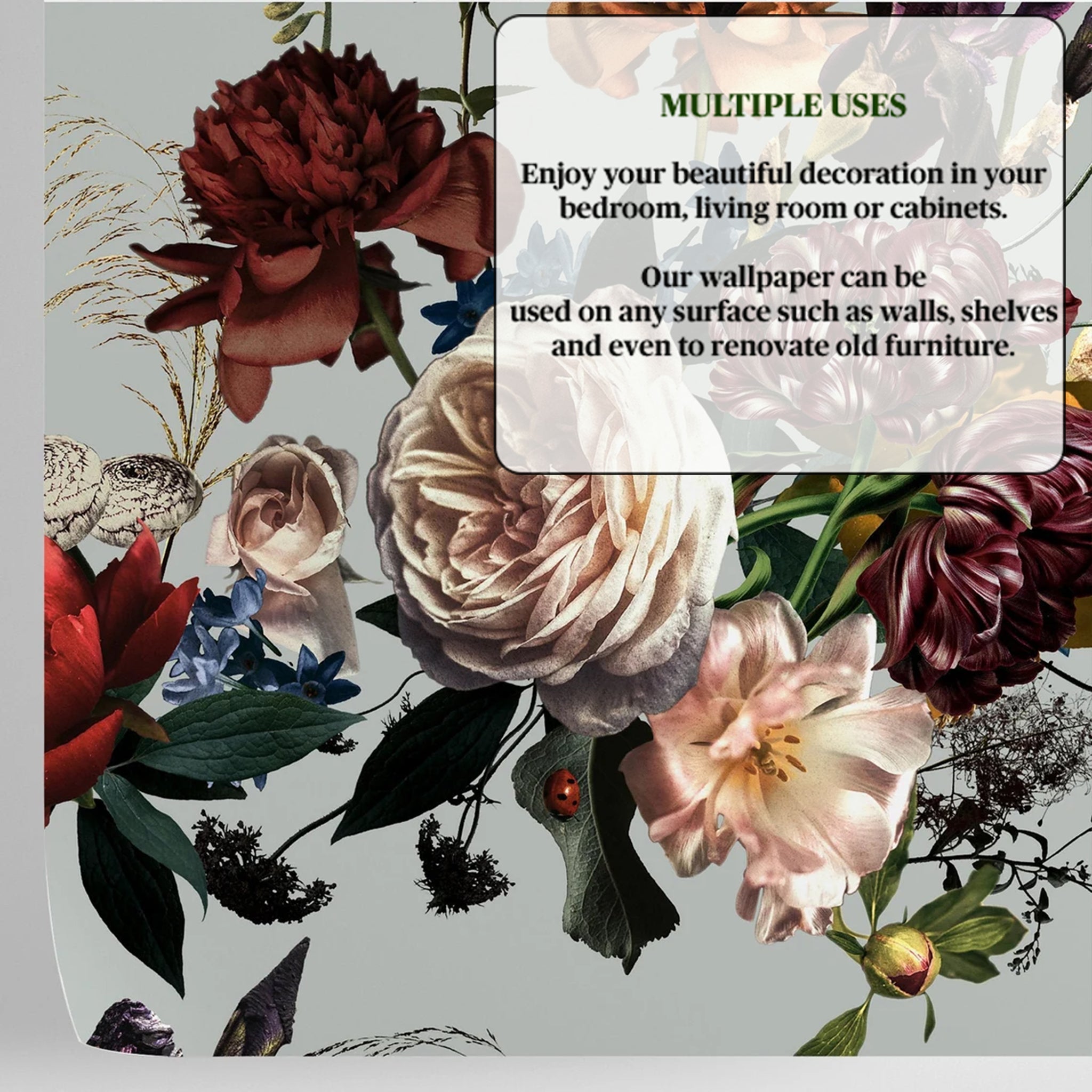 Carta da Parati Floreale Rinascimento - 8 fogli - 5,60 mq