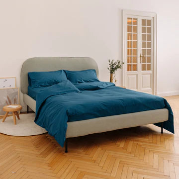 Completo All-in Percalle - Blu Petrolio