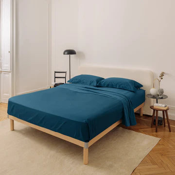Lenzuolo sopra Raso - Blu Petrolio