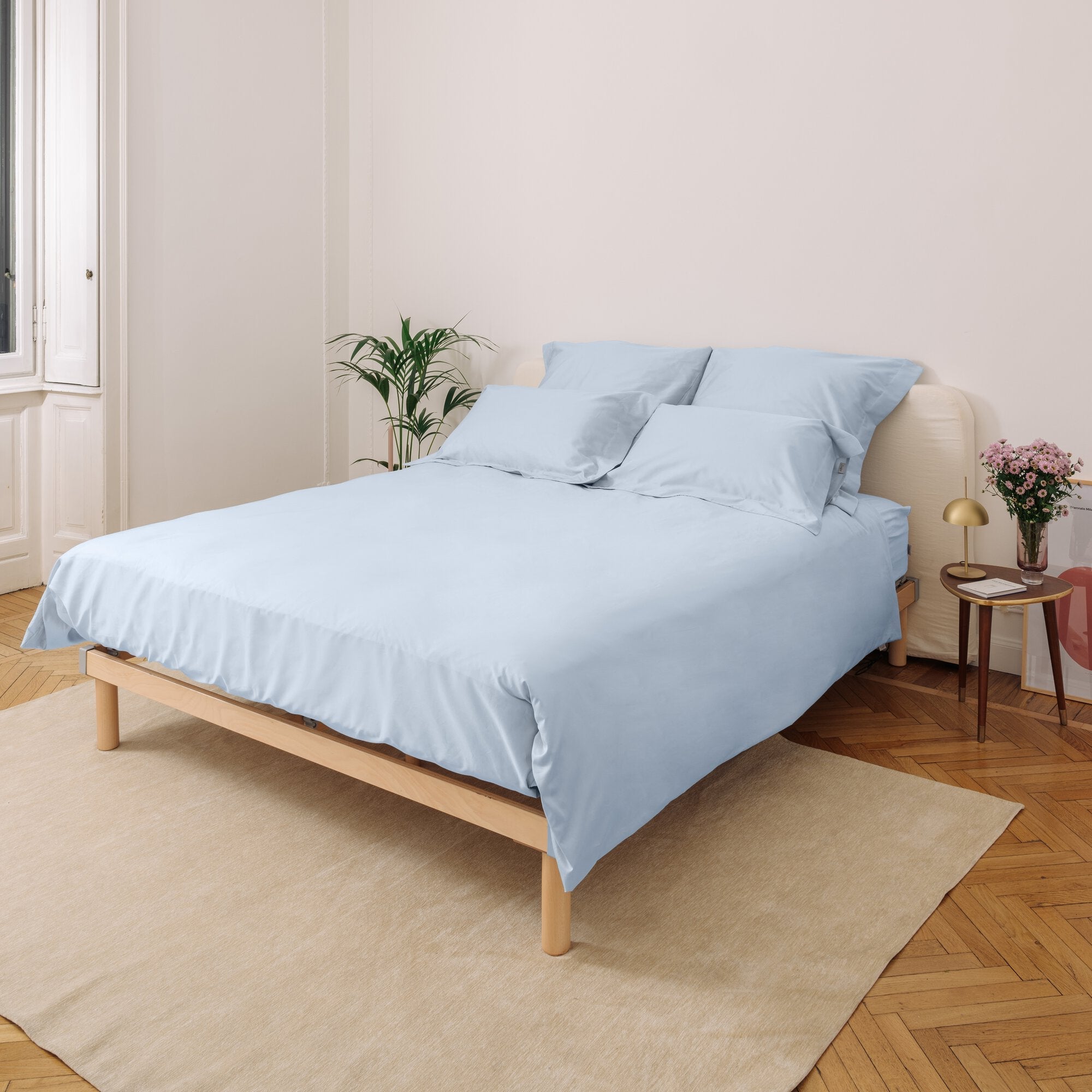 Copripiumino Raso Azzurro fiordaliso