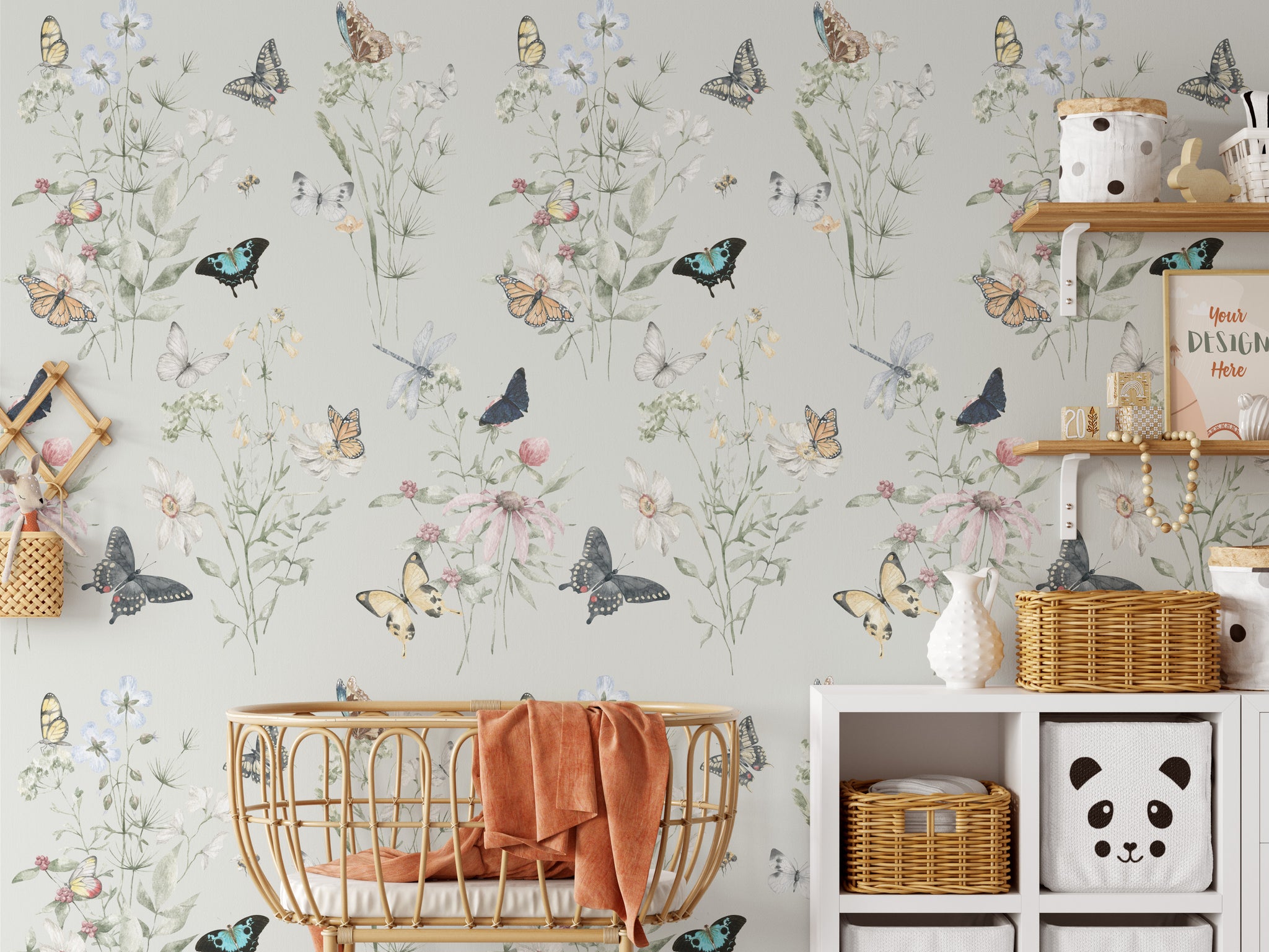 Carta da Parati Farfalle - 8 fogli - 5,60 mq