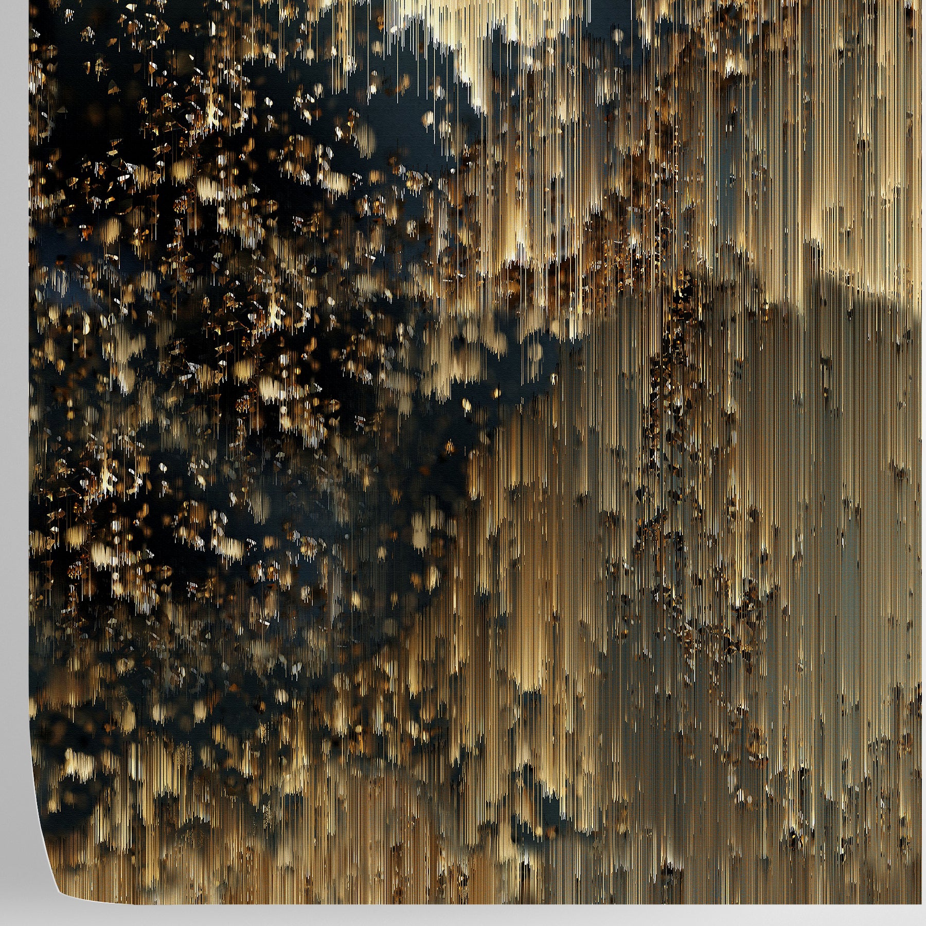 Carta da Parati Astratta Oro e Nero - 2 rotoli di carta 90 cm x 260 cm - 4.68 mq