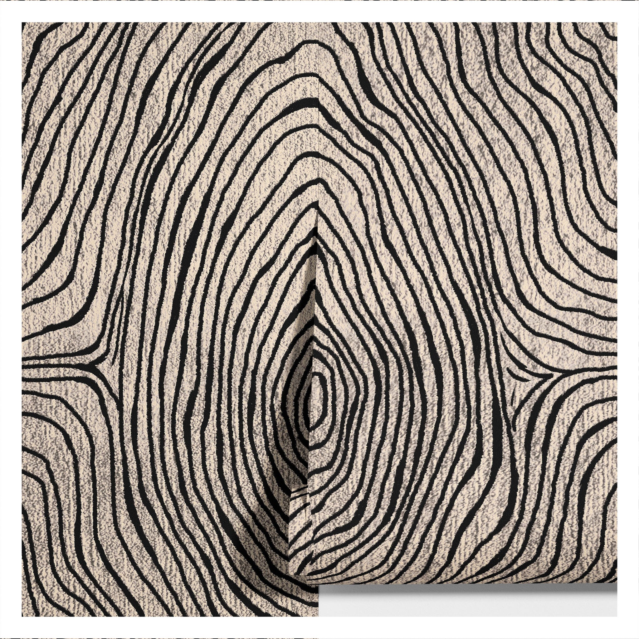 Carta da Parati Boho Geometrica Ispirata ai Tappeti - Tinte Naturali e Design Minimalista - 2 rotoli di carta 90 cm x 260 cm - 4.68 mq