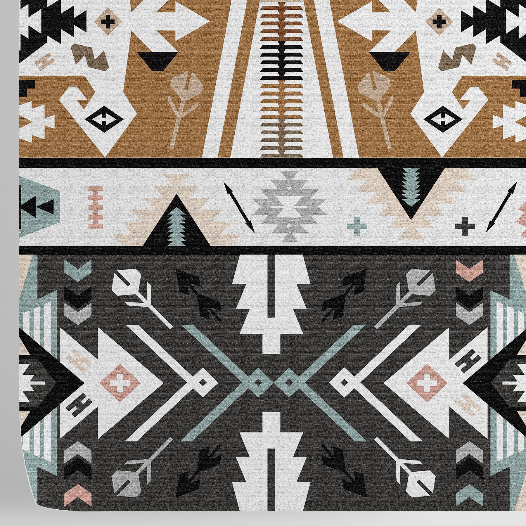 Carta da Parati Geometrica Retro - Stile Ikat nei Toni Neutri - 2 rotoli di carta 90 cm x 260 cm - 4.68 mq