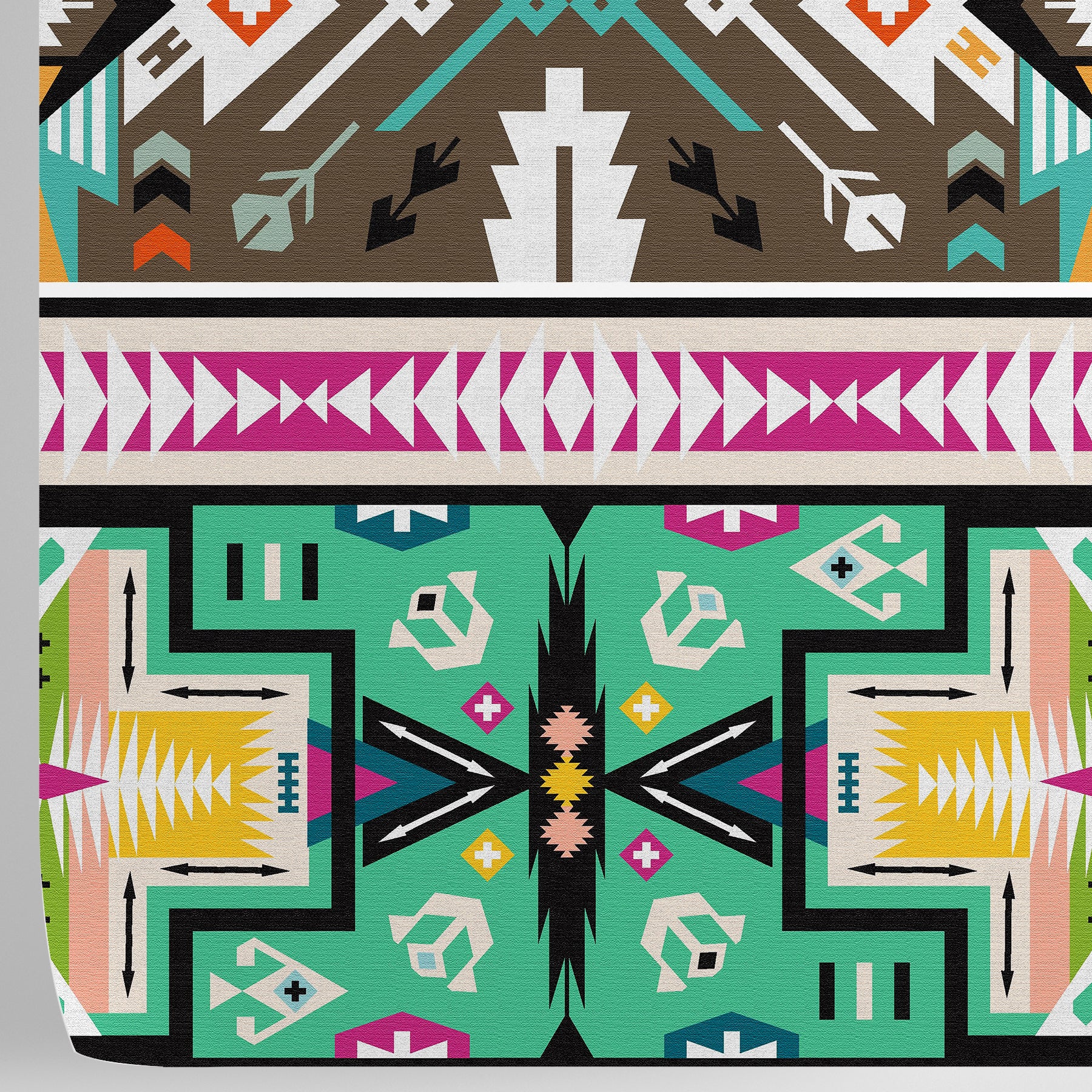 Carta da Parati Azteca Boho - Design Geometrico Vivace - 2 rotoli di carta 90 cm x 260 cm - 4.68 mq