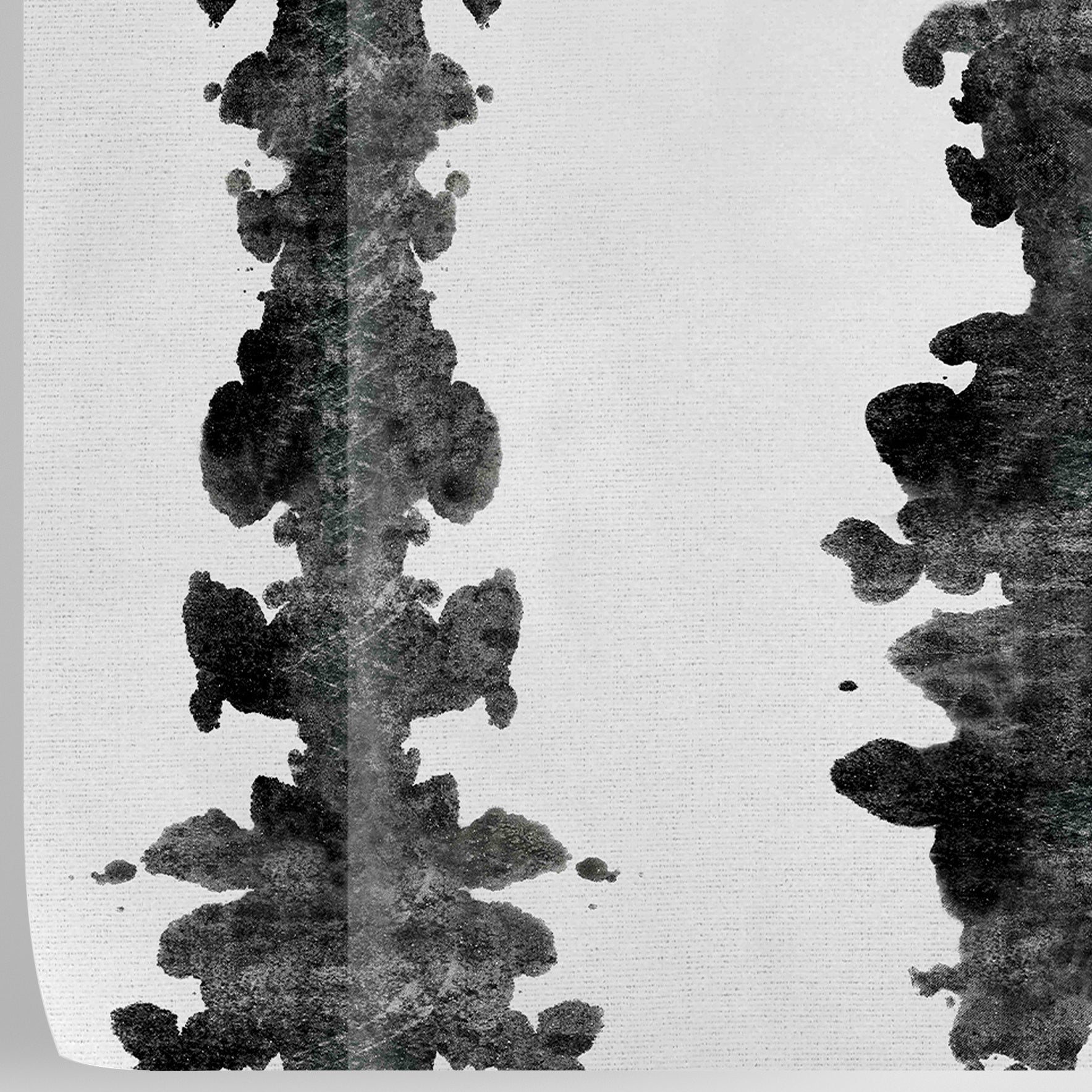 Carta da Parati Effetto Macchie d’Inchiostro Shibori Nera e Bianca - 2 rotoli di carta 90 cm x 260 cm - 4.68 mq