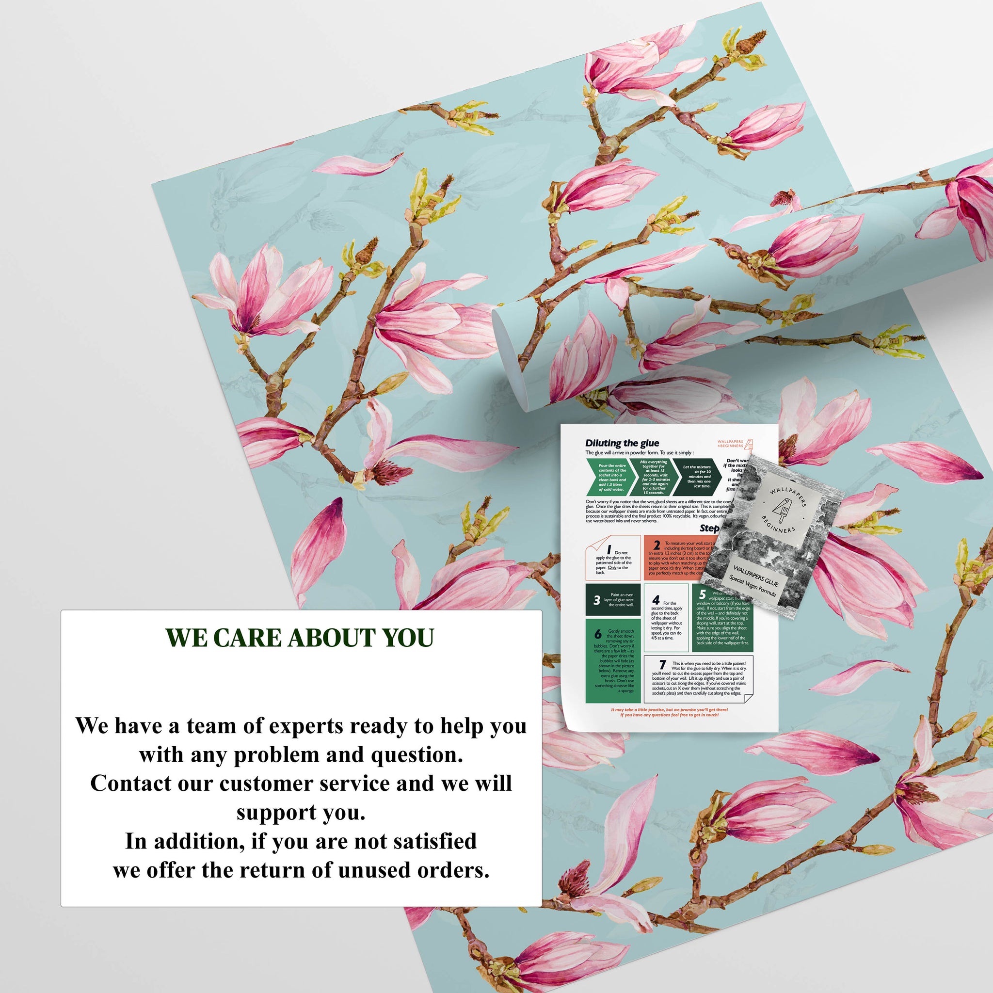 Carta da Parati Magnolia in Fiore - 8 fogli - 5,60 mq