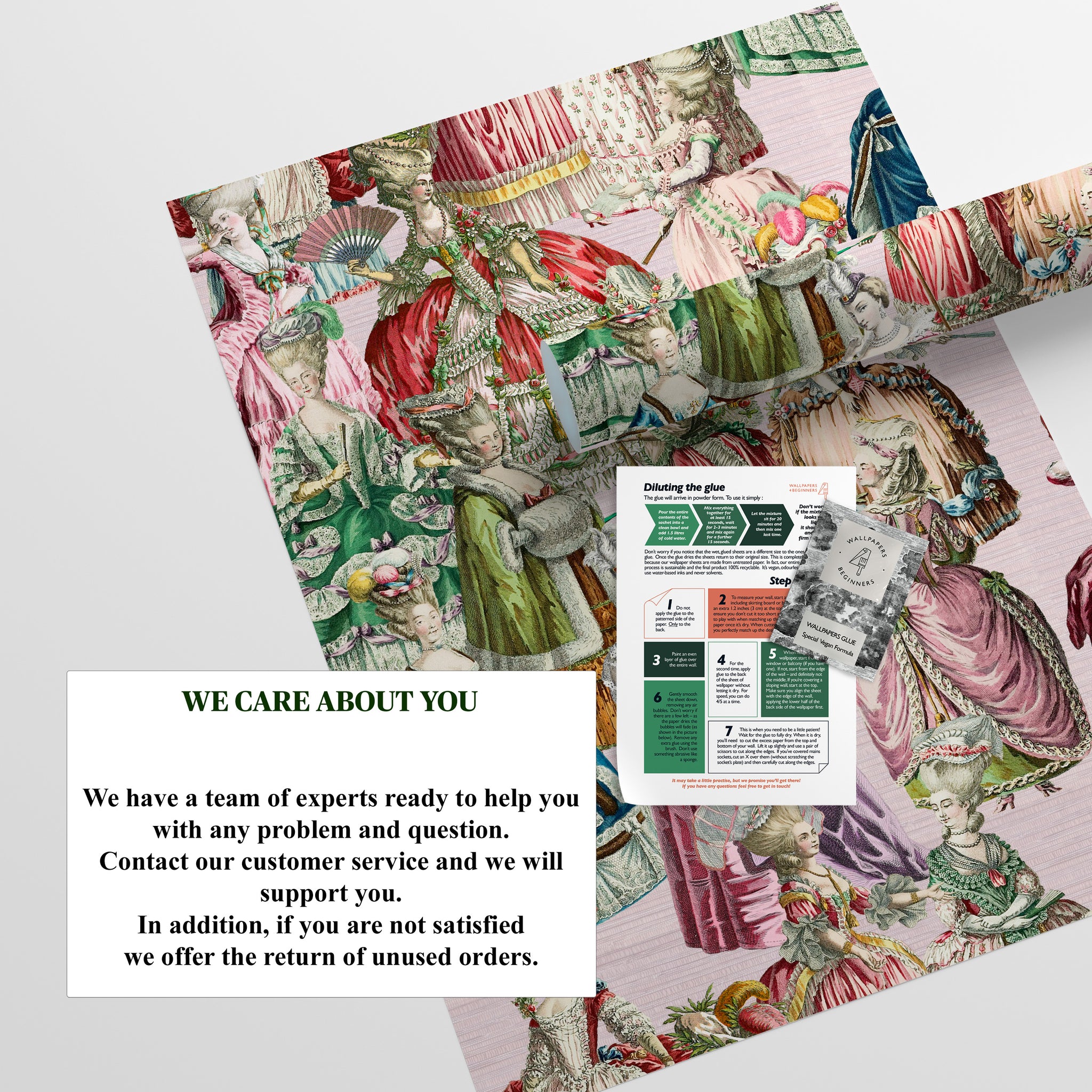 Carta da Parati Francese Marie Antoniette - 8 fogli - 5,60 mq