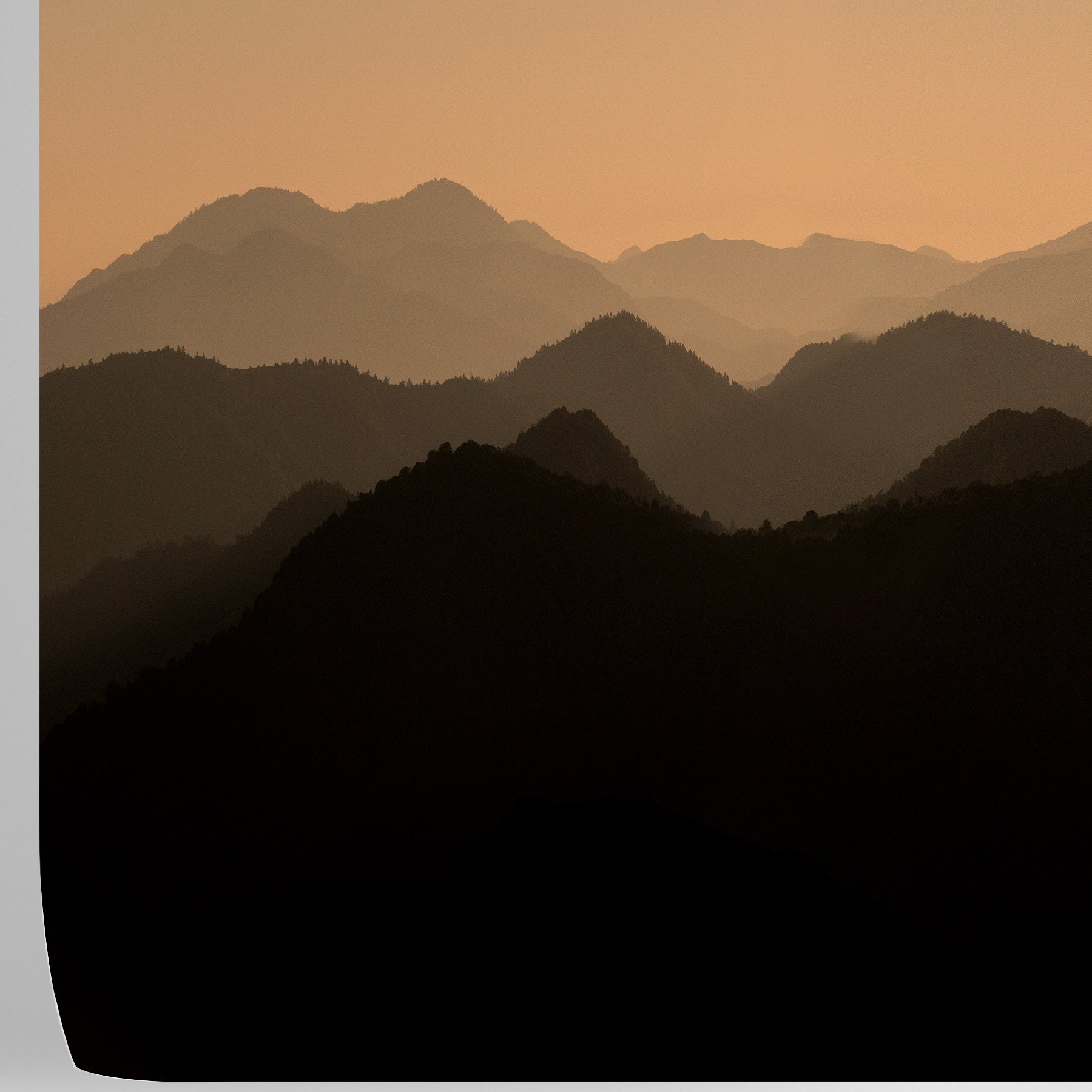 Carta da Parati Tramonto sulle Montagne - 2 rotoli di carta 90 cm x 260 cm - 4.68 mq