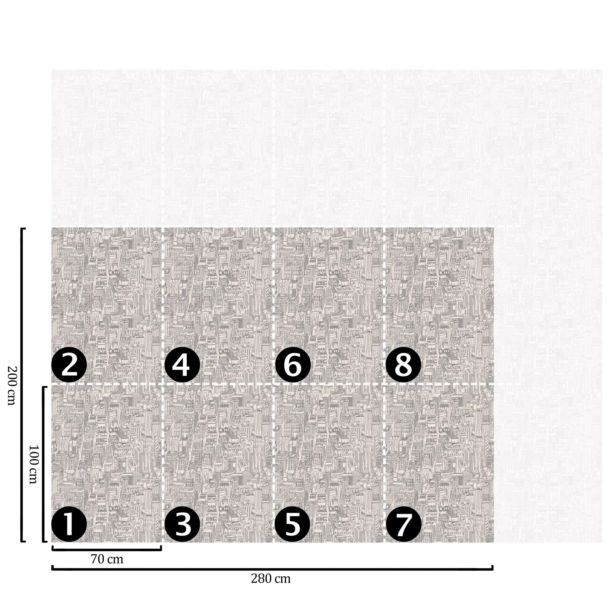 Carta da Parati Grattacieli New York - 8 fogli - 5,60 mq