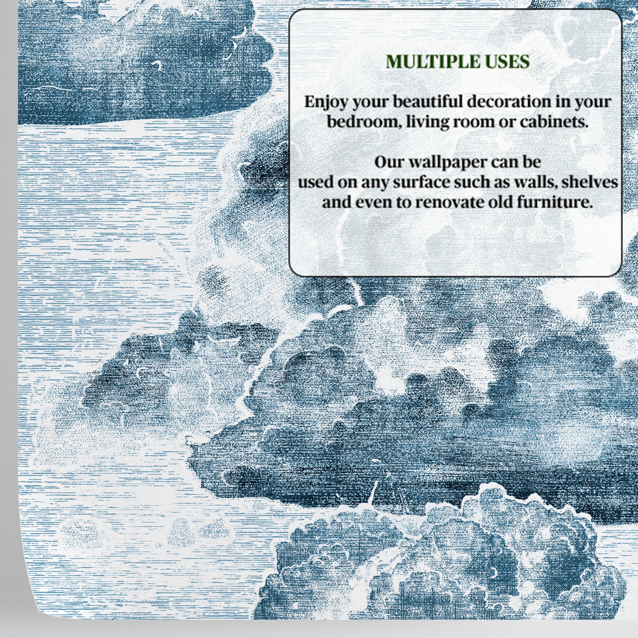 Carta da Parati Nuvole Vintage - 8 fogli - 5,60 mq