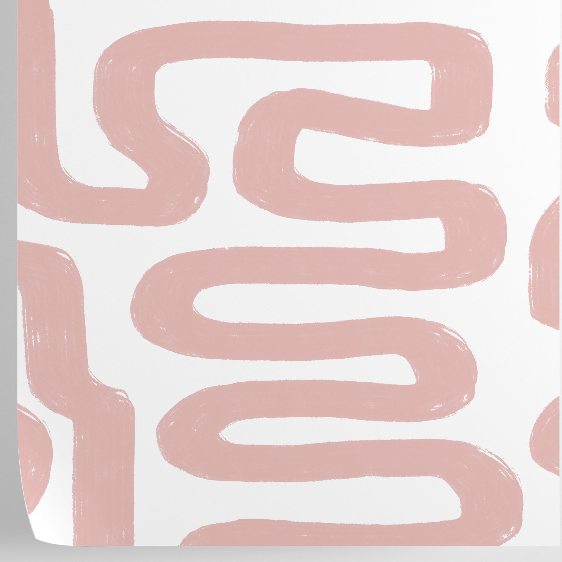 Carta da Parati Astratta Bianca e Rosa - 8 fogli - 5,60 mq