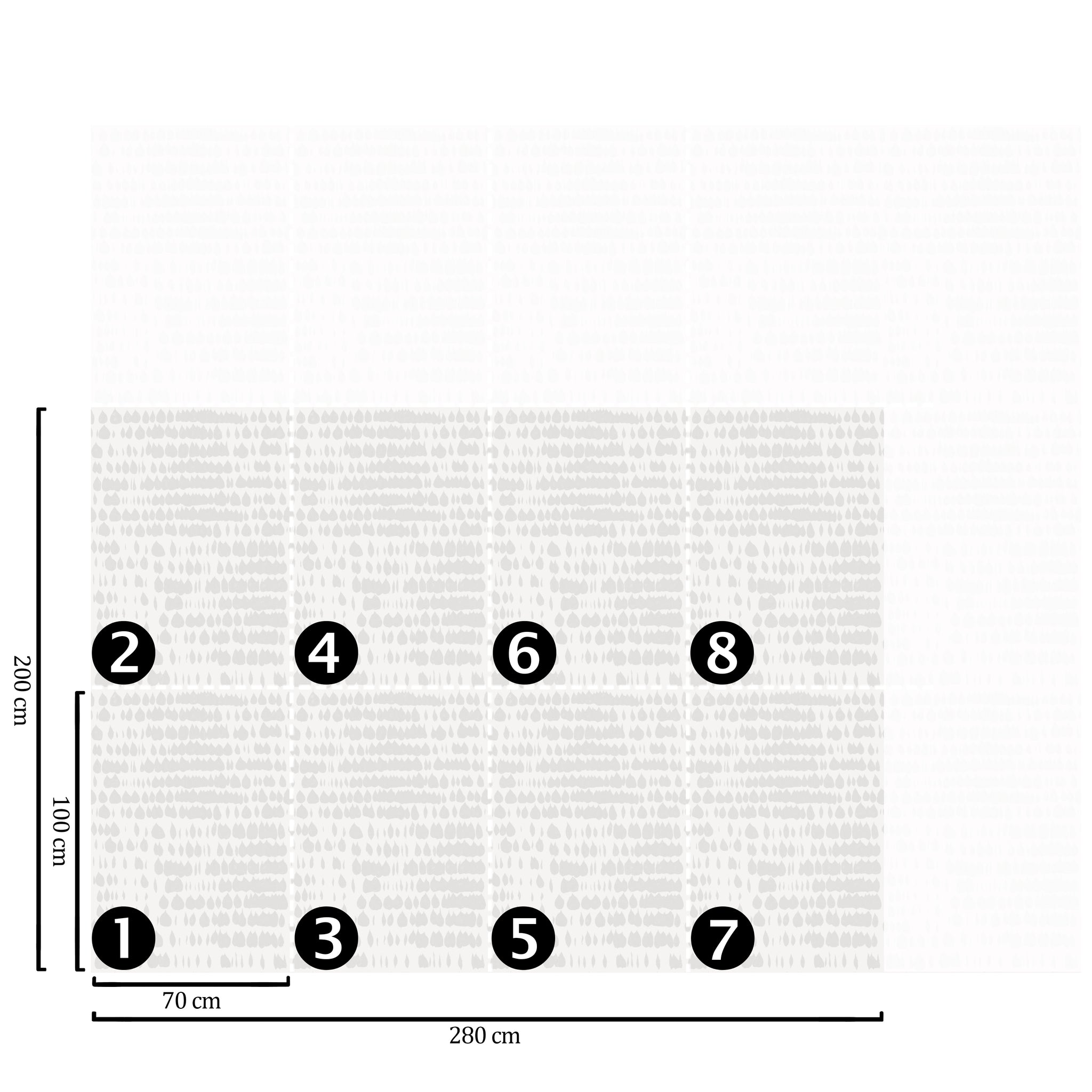 Carta da Parati Bianca Grigia - 8 fogli - 5,60 mq