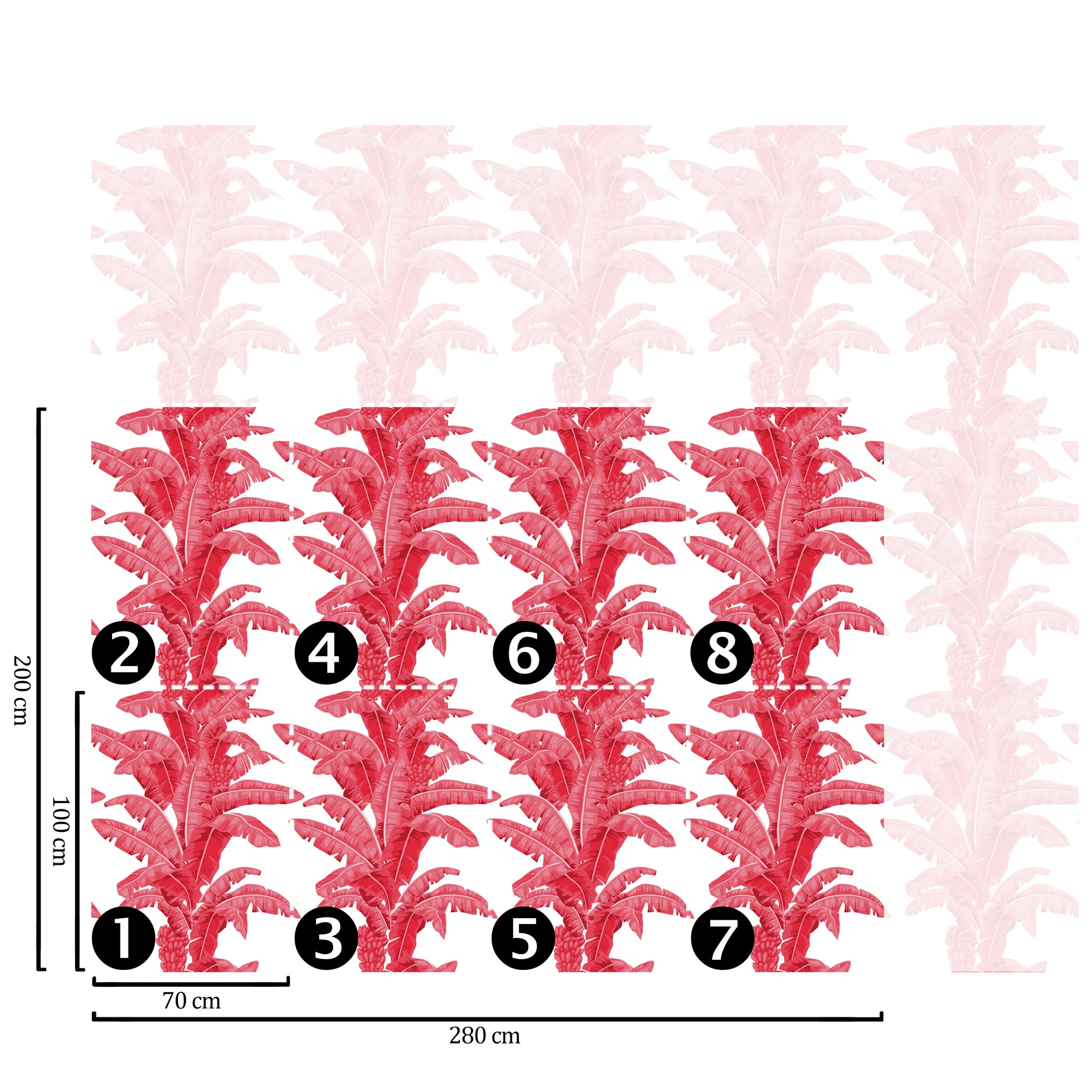 Carta da Parati Esotica Palme - 8 fogli - 5,60 mq