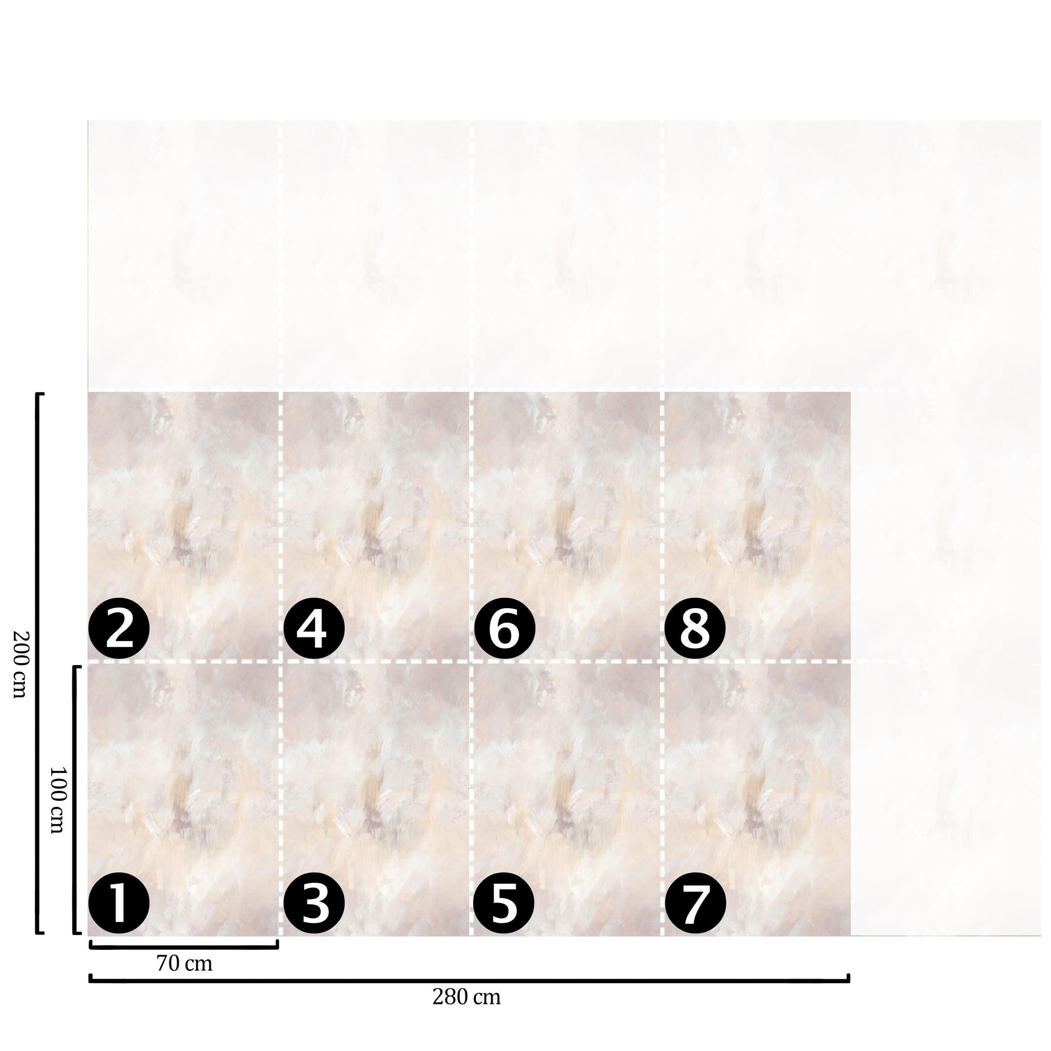 Carta da Parati Stucco Veneziano Beige e Tortora - 8 fogli - 5,60 mq