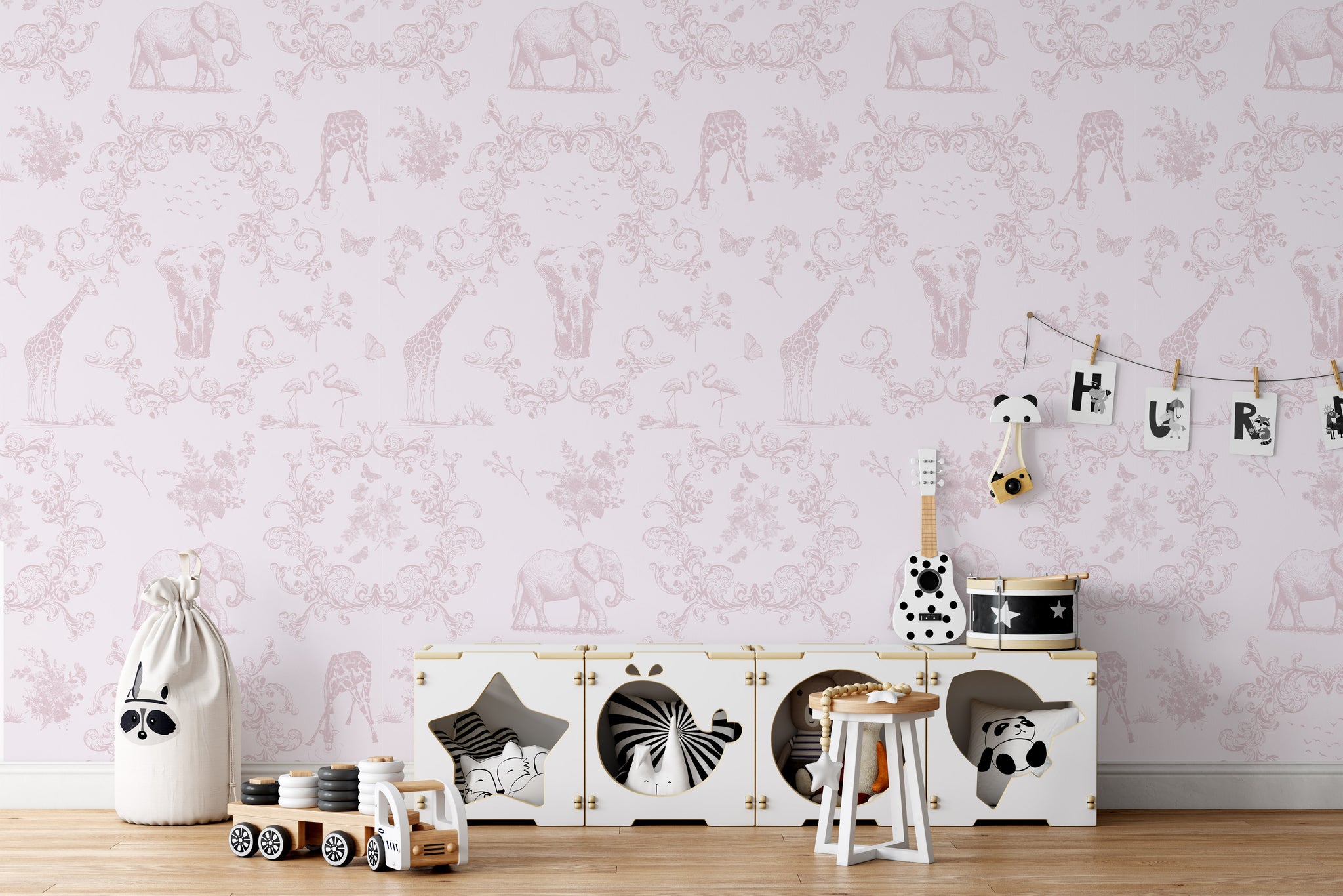 Carta da Parati Rosa Vittoriana - 8 fogli - 5,60 mq