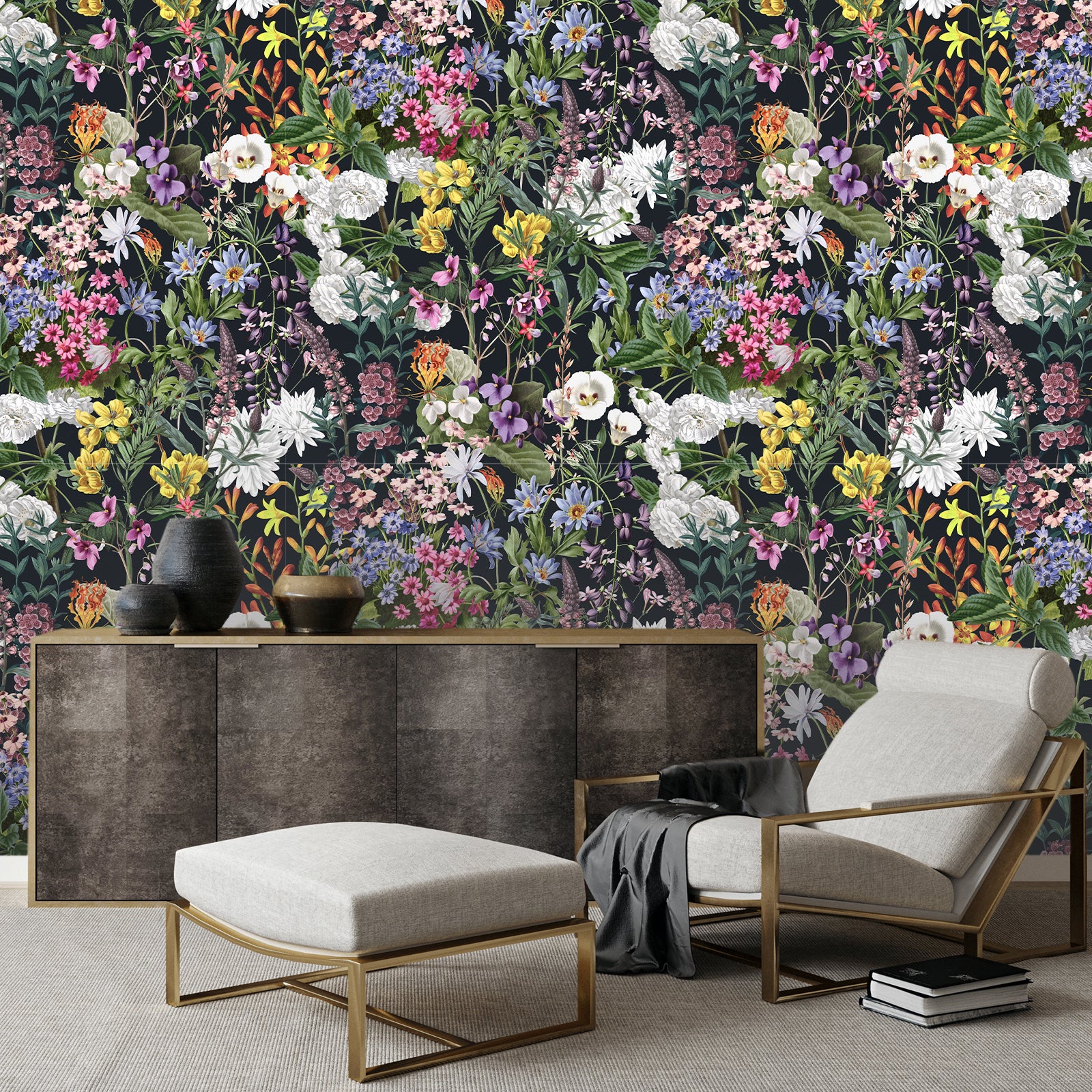 Carta da Parati Fiori Botanici - 8 fogli - 5,60 mq