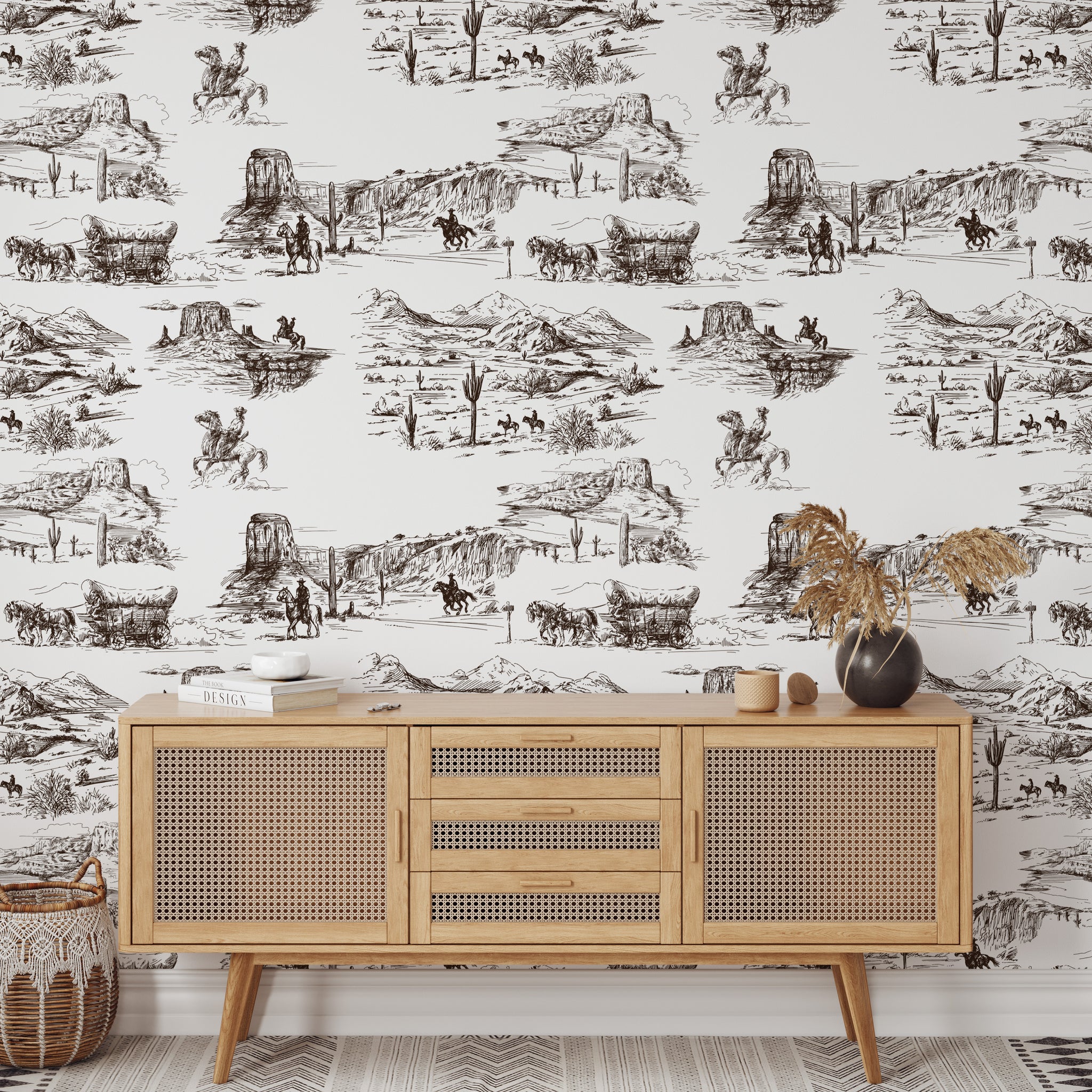 Carta da Parati Western - 8 fogli - 5,60 mq