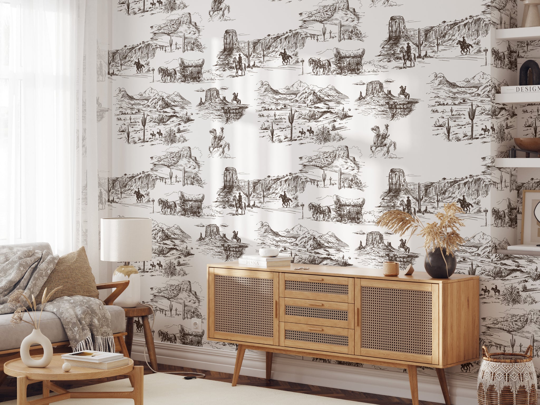 Carta da Parati Western - 8 fogli - 5,60 mq