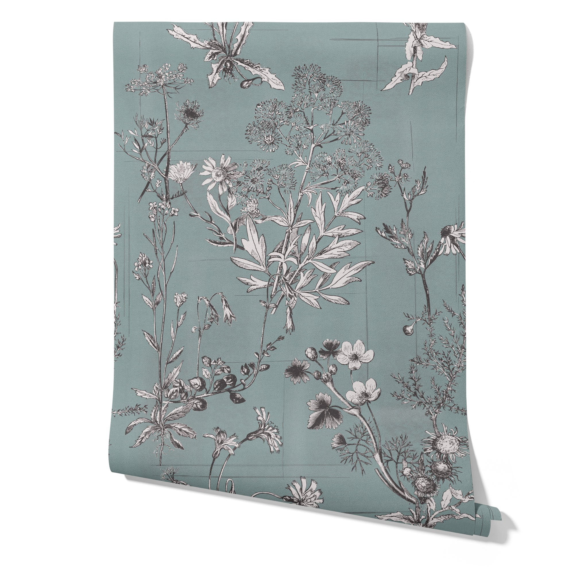 Carta da Parati Illustrazioni Floreali - 8 fogli - 5,60 mq