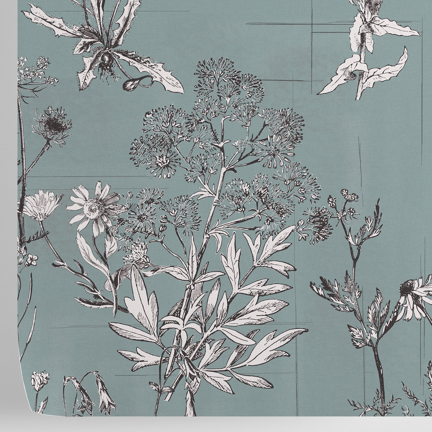 Carta da Parati Illustrazioni Floreali - 8 fogli - 5,60 mq