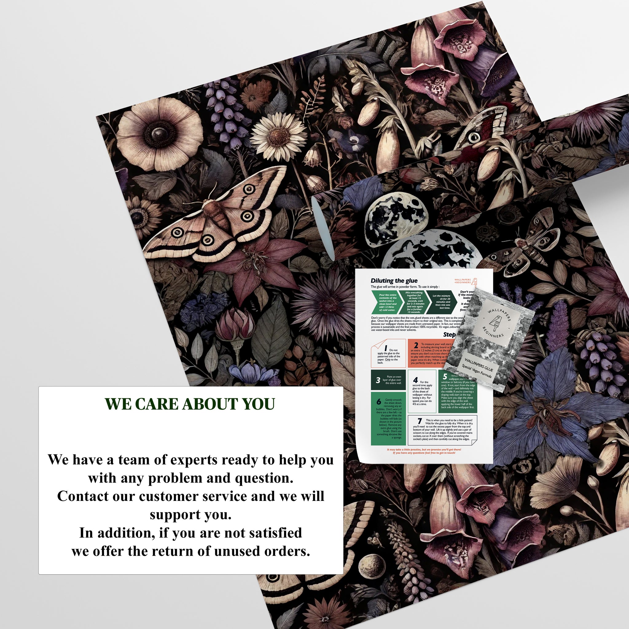 Carta da Parati Giardino Gotico - 8 fogli - 5,60 mq