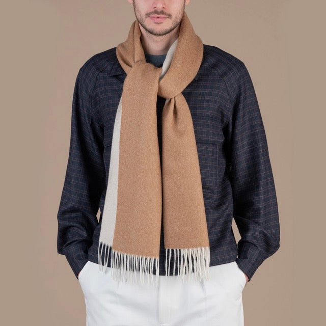 Sciarpa  "Biella Frange"colore vicuna