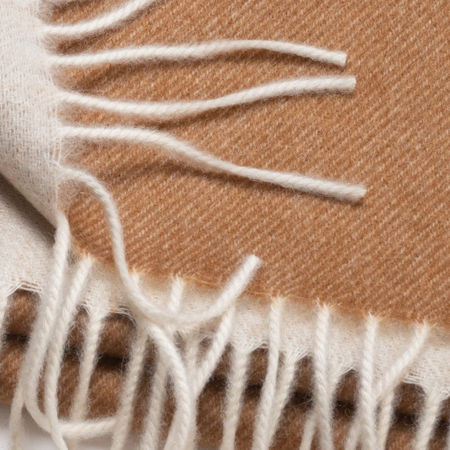 Sciarpa  "Biella Frange"colore vicuna