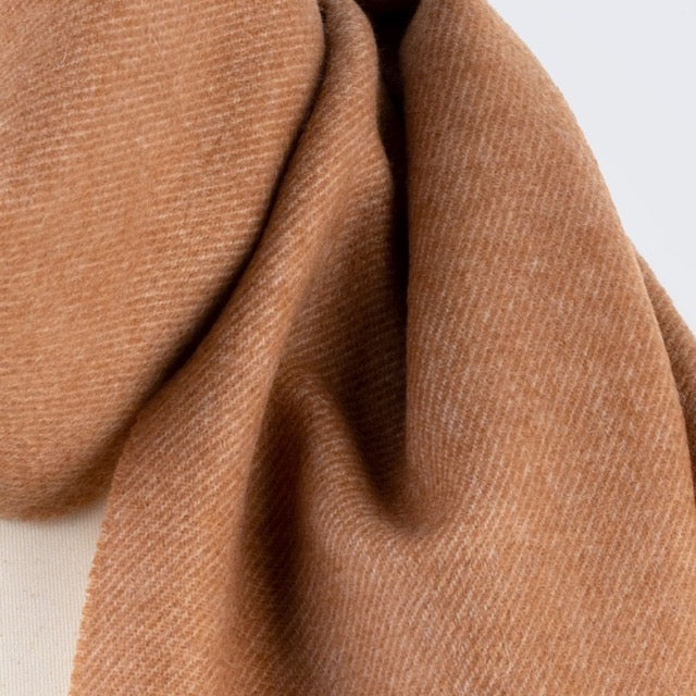 Sciarpa  "Biella Frange"colore vicuna