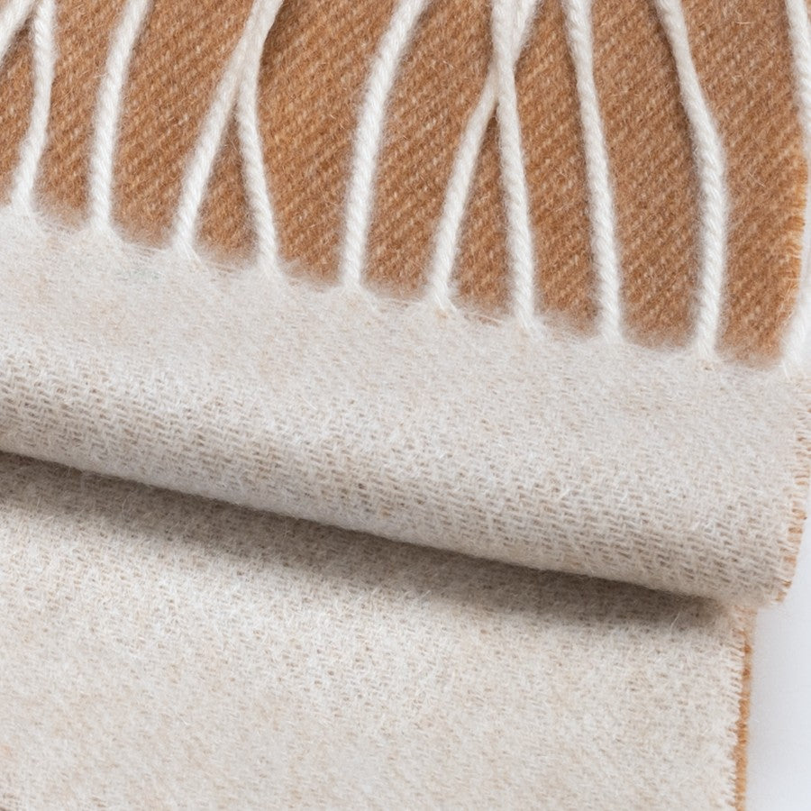 Sciarpa  "Biella Frange"colore vicuna