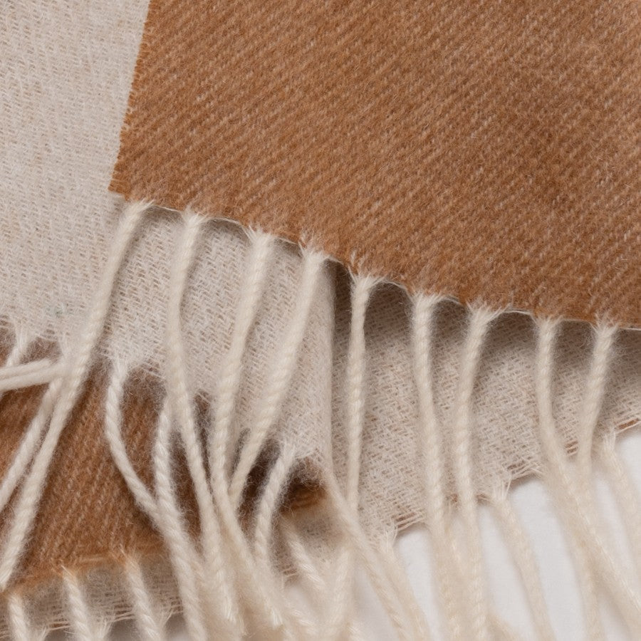 Sciarpa  "Biella Frange"colore vicuna