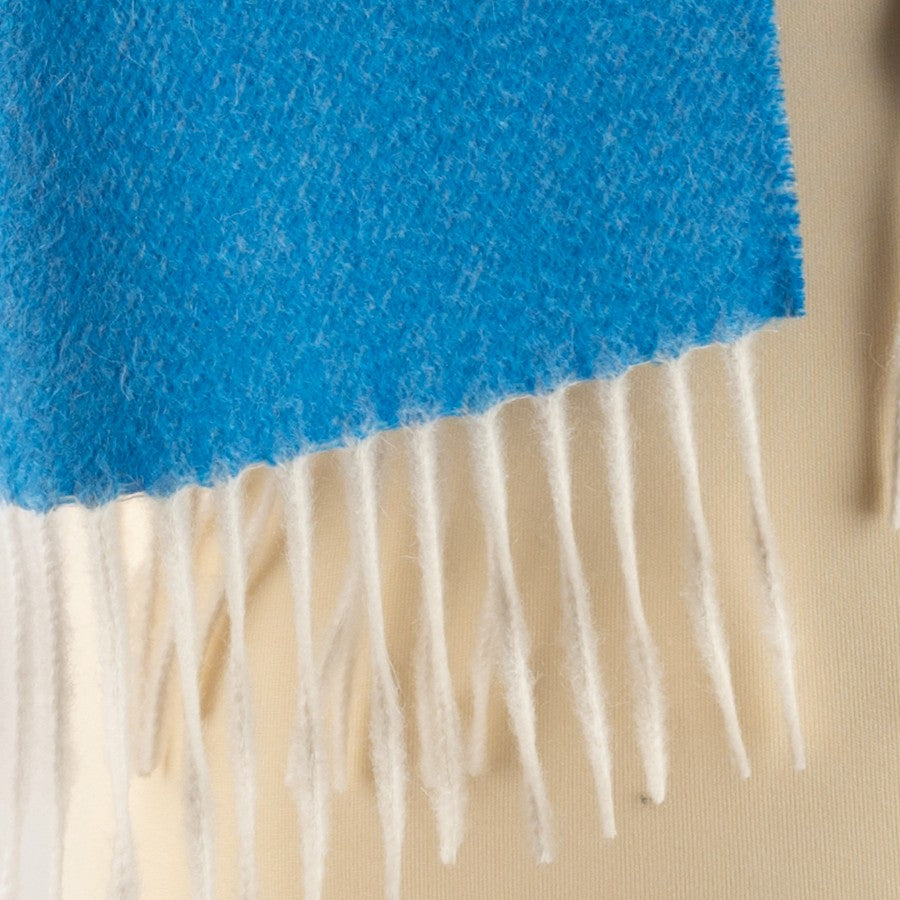 Sciarpa "Biella Frange"  colore blu elettrico