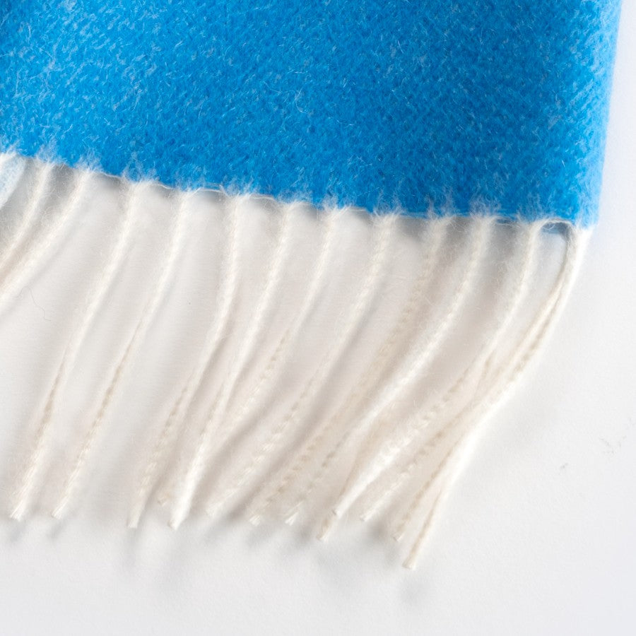 Sciarpa "Biella Frange"  colore blu elettrico
