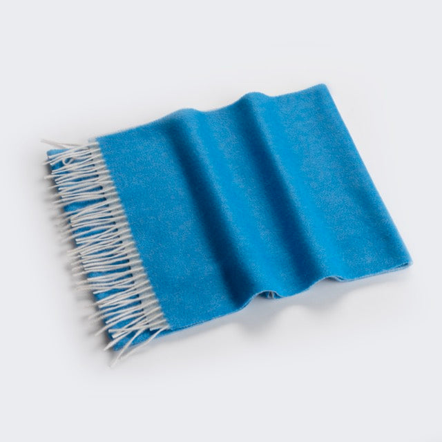 Sciarpa "Biella Frange"  colore blu elettrico