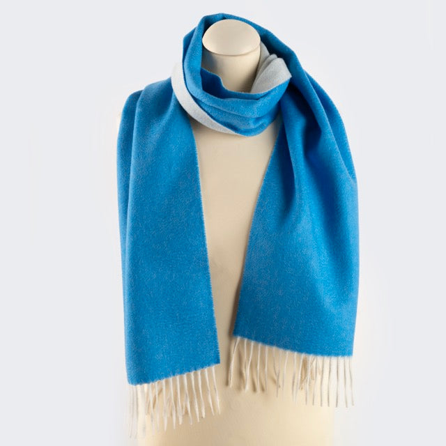 Sciarpa "Biella Frange"  colore blu elettrico