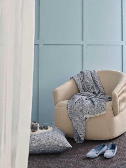 Plaid "Milano"  colore Azzurro