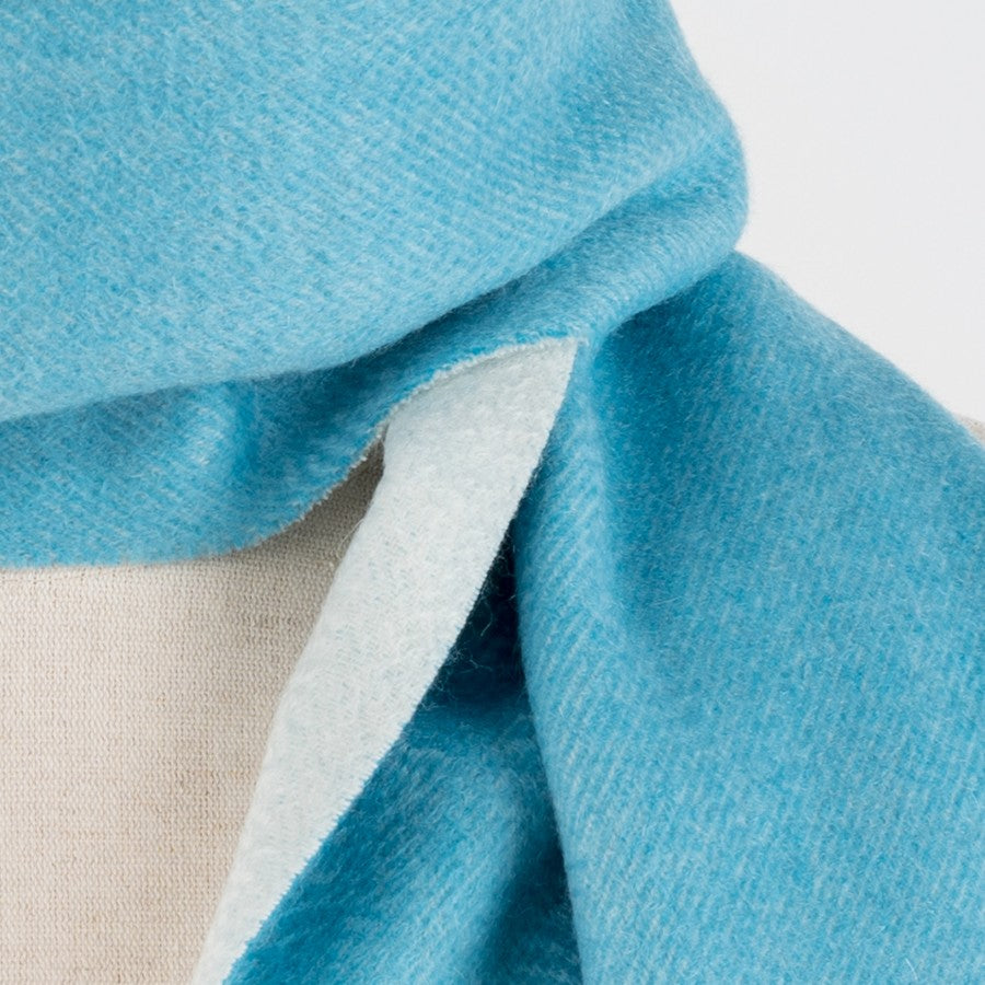 Sciarpa "Biella Frange" colore  wedgewood