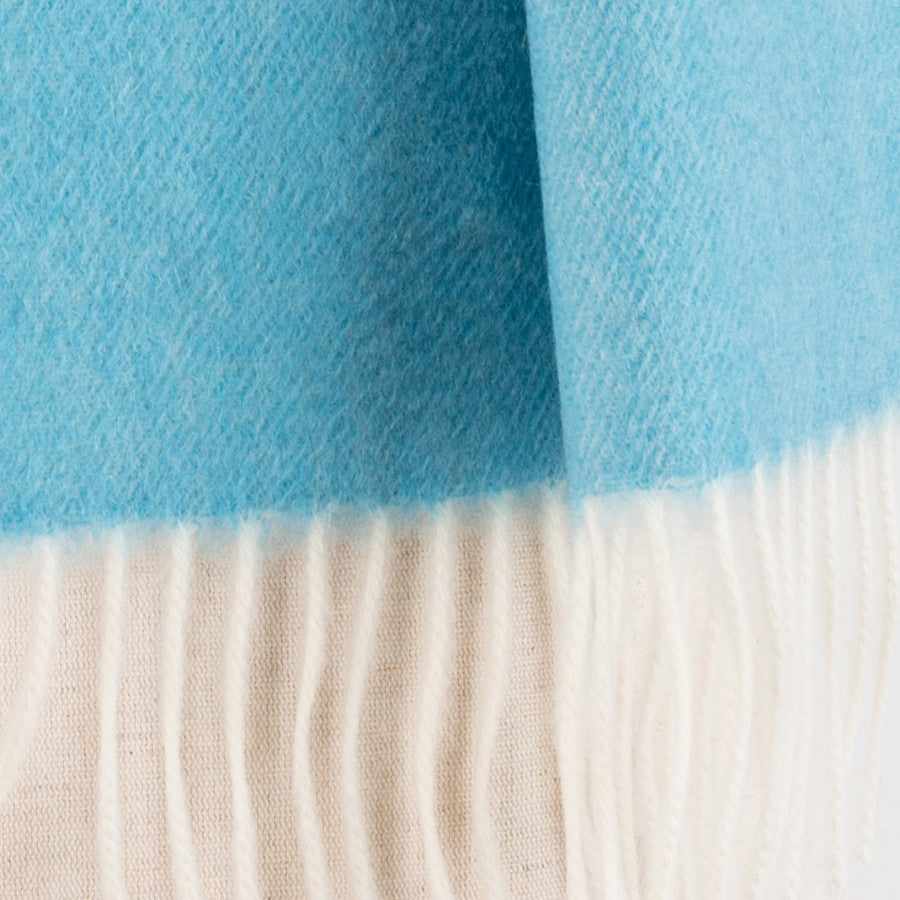 Sciarpa "Biella Frange" colore  wedgewood